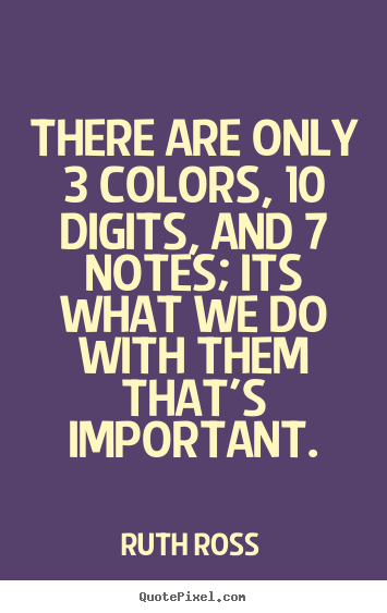 How to make poster quote about inspirational - There are only 3 colors, 10 digits, and 7 notes;..