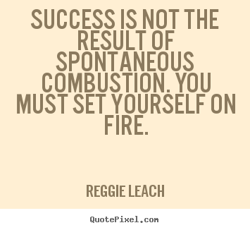 Inspirational quotes - Success is not the result of spontaneous combustion. you..