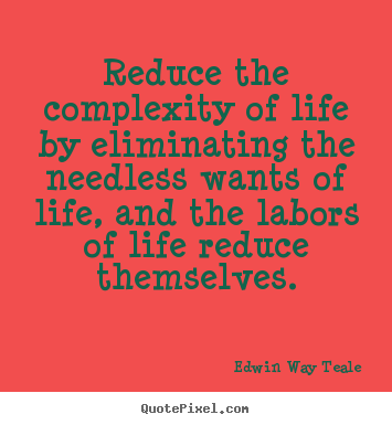 Quotes about life - Reduce the complexity of life by eliminating the needless..