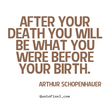 Design your own picture sayings about life - After your death you will be what you were..