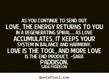 Make personalized picture quotes about love - As you continue to send out love, the energy returns..