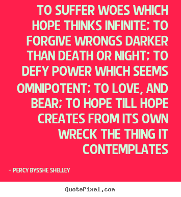 Love quote - To suffer woes which hope thinks infinite; to forgive..